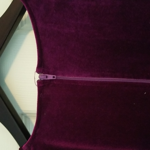 Romper velvet feel sz s dark red - Picture 9 of 9